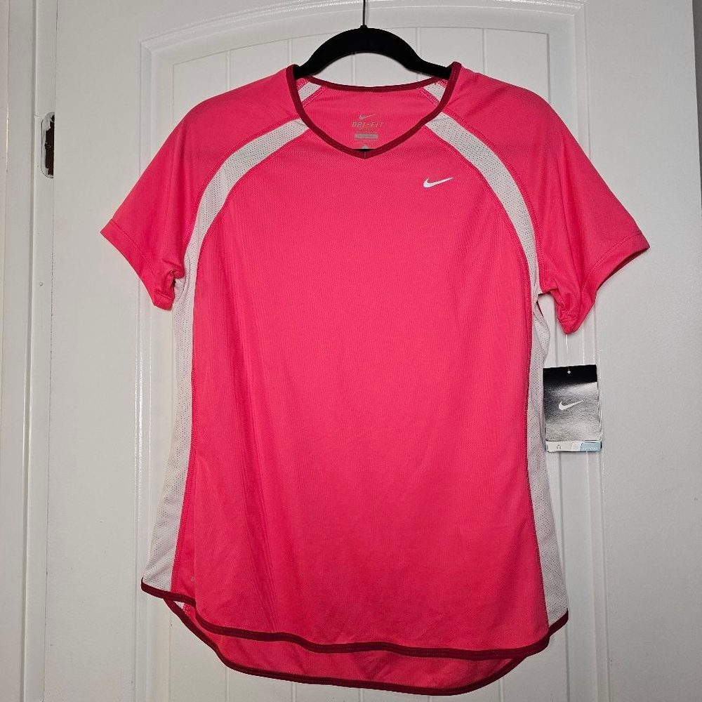 NWT Nike LG bright pink drifit shirt